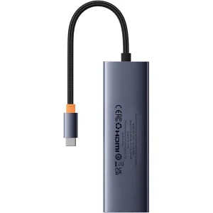 هاب 5 پورت USB-C بیسوس مدل UltraJoy Series HDMI-4K 30Hz Clarity BS-OH110