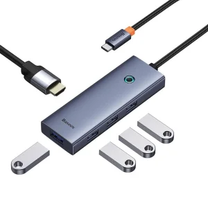 هاب 5 پورت USB-C بیسوس مدل UltraJoy Series HDMI-4K 30Hz Clarity BS-OH110