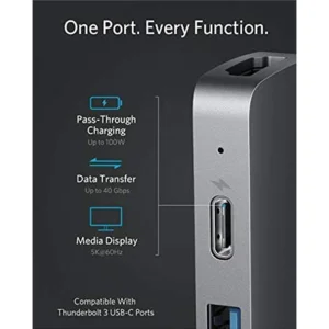 هاب 7 پورت USB-C انکر مدل A8371 7-in-2 for MacBook