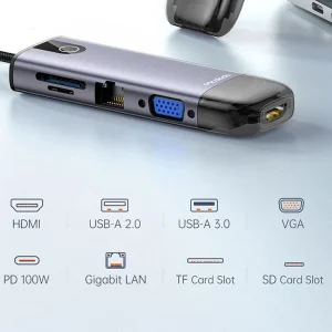 هاب 10 پورت USB-C مک دودو مدل HU-7420