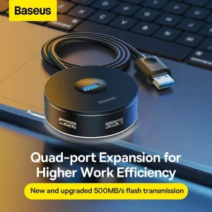هاب 5 پورت USB باسئوس مدل AIRJOY Round Box CAHUB-U01