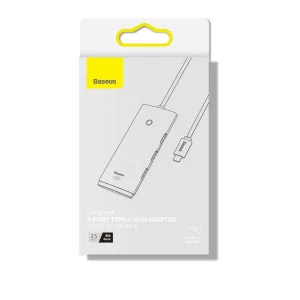 هاب 4 پورت USB -C باسئوس مدل Lite Series - WKQX03030 25cm