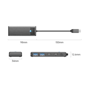 هاب 4 پورت USB-C اوریکو مدل PAPW2AC-C3-015