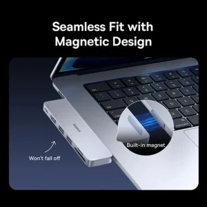 هاب 6 پورت USB-C بیسوس مدل  UltraJoy Series BS-OH182