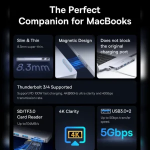 هاب 6 پورت USB-C بیسوس مدل  UltraJoy Series BS-OH182