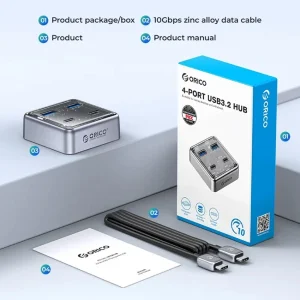 هاب چهار پورت USB3.2 اوریکو مدل XHJ2U2C-G2