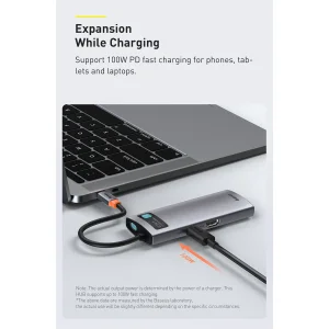 هاب 8 پورت USB-C باسئوس مدل CAHUB-CV0G