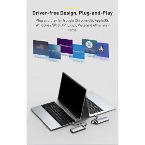 هاب 8 پورت USB-C باسئوس مدل CAHUB-CV0G