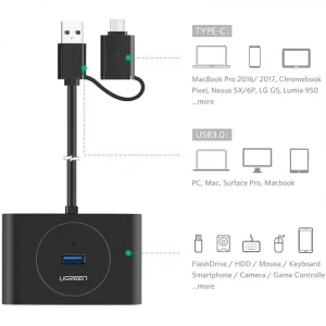 هاب چهار پورت USB 3.0 یوگرین مدل 40850-CR113