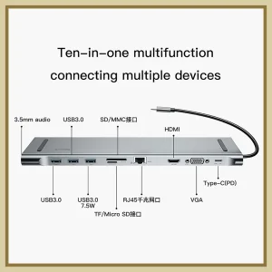 هاب11 پورت USB-C باسئوس مدل CATSX-G0G