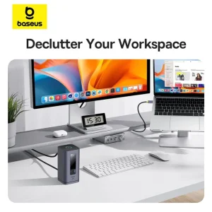 هاب 10 پورت USB-C بیسوس مدل BS-OH174   به همراه کابل USB-C