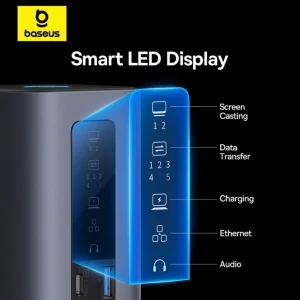 هاب 10 پورت USB-C بیسوس مدل BS-OH174   به همراه کابل USB-C