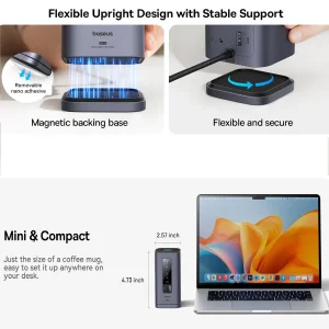 هاب 10 پورت USB-C بیسوس مدل BS-OH174   به همراه کابل USB-C