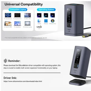هاب 10 پورت USB-C بیسوس مدل BS-OH174   به همراه کابل USB-C