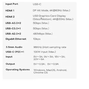 هاب 10 پورت USB-C بیسوس مدل BS-OH174   به همراه کابل USB-C