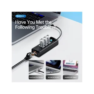 هاب 3 پورت usb-C اوریکو مدل PWCUR-C3