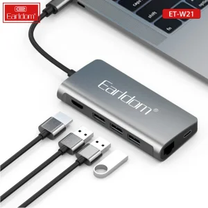 هاب 8 پورت USB-C ارلدام مدل 8IN1 W21