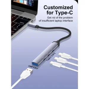 هاب usb3 چهارپورتUSB-C الدینیو مدل DS-64C