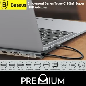 هاب 10 پورت USB-C باسئوس مدل CATSX-F0G 4K