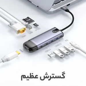 هاب 10 پورت USB-C مک دودو مدل HU-742