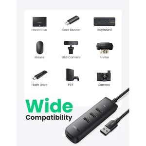 هاب 4 پورت USB یوگرین مدل CM416-80657 طول کابل 1 متر