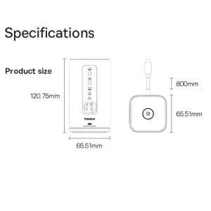 هاب 11 پورت USB-C بیسوس مدل BS-OH137  Spacemate Series