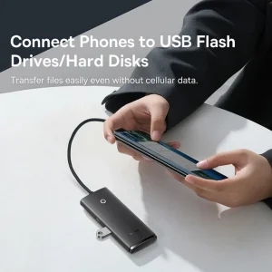 هاب 4 پورت USB 3.0 باسئوس مدل WKQX03000