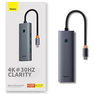 هاب 5 پورت USB-C باسئوس مدل UltraJoy Series HDMI-4K 30Hz Clarity