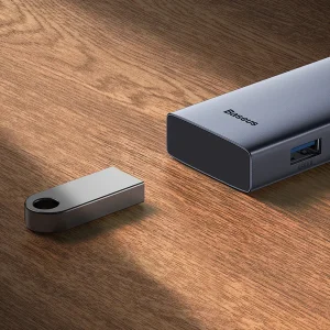 هاب 5 پورت USB-C باسئوس مدل UltraJoy Series HDMI-4K 30Hz Clarity