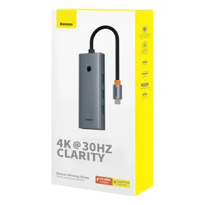 هاب 5 پورت USB-C باسئوس مدل UltraJoy Series HDMI-4K 30Hz Clarity