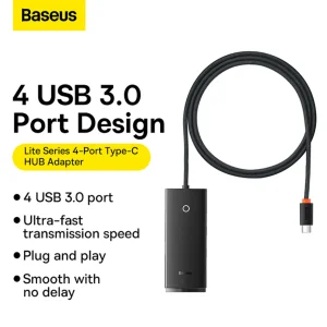 هاب 4 پورت usb3 باسئوس مدل WKQX030301