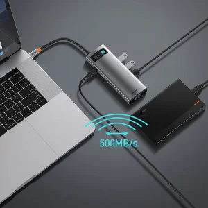هاب 9 پورت usb-c باسئوس مدل CAHUB-CU0G