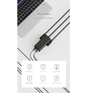 هاب 6 پورت USB-C و USB جووی مدل JC-128