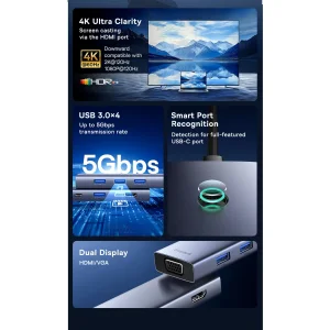هاب 7 پورت USB-C بیسوس مدل B00052803811-01