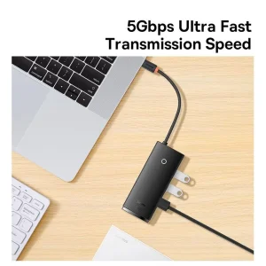 هاب 5 پورت USB-C باسئوس مدل WKQX040002