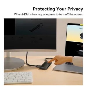 هاب 5 پورت USB-C باسئوس مدل WKQX040002