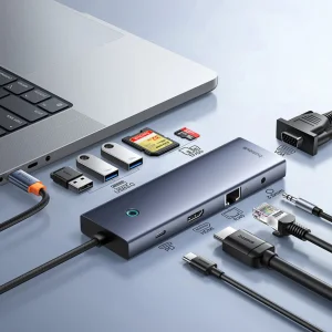 هاب 10 پورت USB-C باسئوس مدل BS-OH161