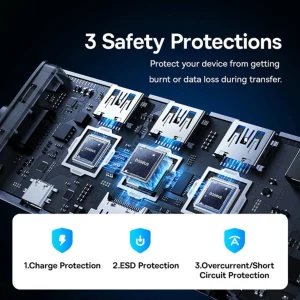 هاب 10 پورت USB-C باسئوس مدل BS-OH161