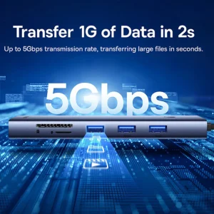 هاب 10 پورت USB-C باسئوس مدل BS-OH161
