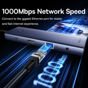 هاب 10 پورت USB-C باسئوس مدل BS-OH161