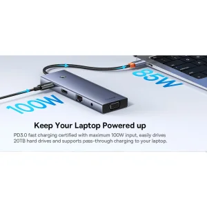 هاب 10 پورت USB-C باسئوس مدل BS-OH161