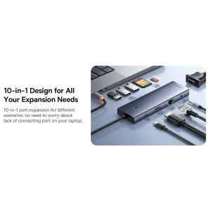 هاب 10 پورت USB-C باسئوس مدل BS-OH161