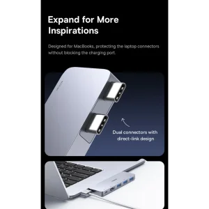 هاب 5 پورت USB-C بیسوس مدل UltraJoy Series BS-OH180