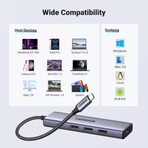 هاب 5 پورت USB 3.0 یوگرین مدل CM511-15597