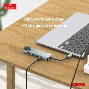 هاب 5 پورت USB-C ارلدام مدل 5IN1 W27