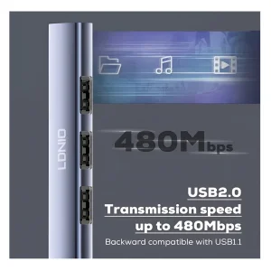 هاب 4 پورت USB-C الدینیو مدل DS-34U
