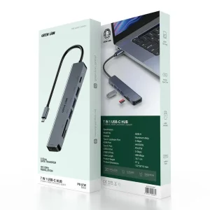 هاب 7 پورت USB-C گرین لاین مدل GN7N1CHUBGY