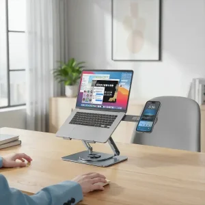 استند لپ تاپ پرودو مدل 360 Dual مناسب برای لپ تاپ های ۱۰ تا ۱۷ اینچ