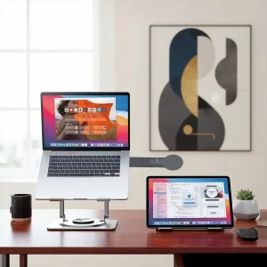 استند لپ تاپ پرودو مدل 360 Dual مناسب برای لپ تاپ های ۱۰ تا ۱۷ اینچ