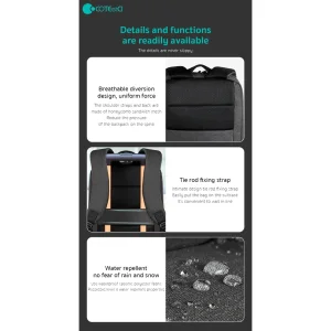 کوله پشتی لپ تاپ کوتتسی مدل NoteBook Multi-Functional Backpack Hemp 14011-HG مناسب برای لپ تاپ 16 اینچی